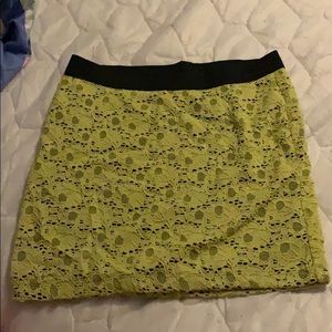 Yellow mini skirt